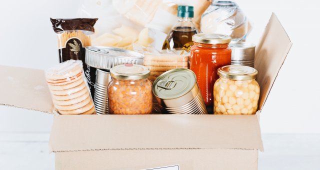 box of food for donations