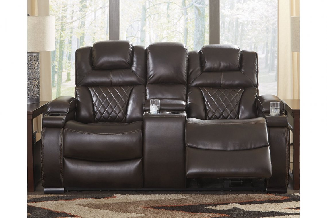 brown loveseat